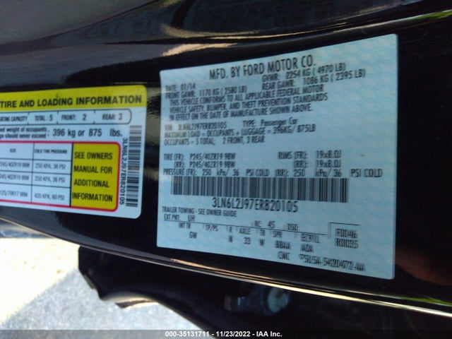 Lincoln MKZ 2014 3LN6L2J97ER820105 Image 10