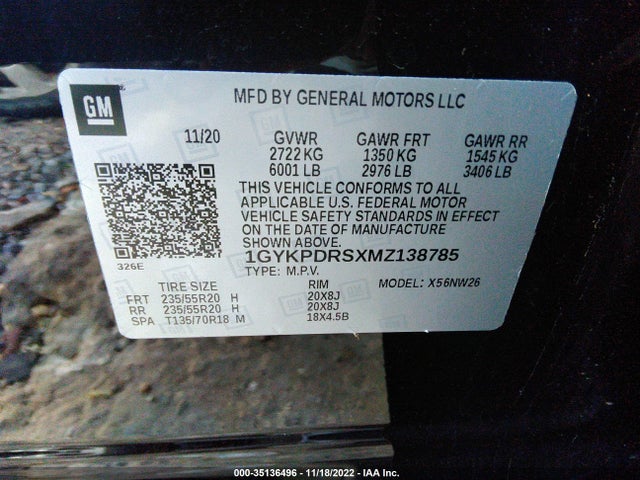 2021 Cadillac XT6, VIN: 1GYKPDRSXMZ138785