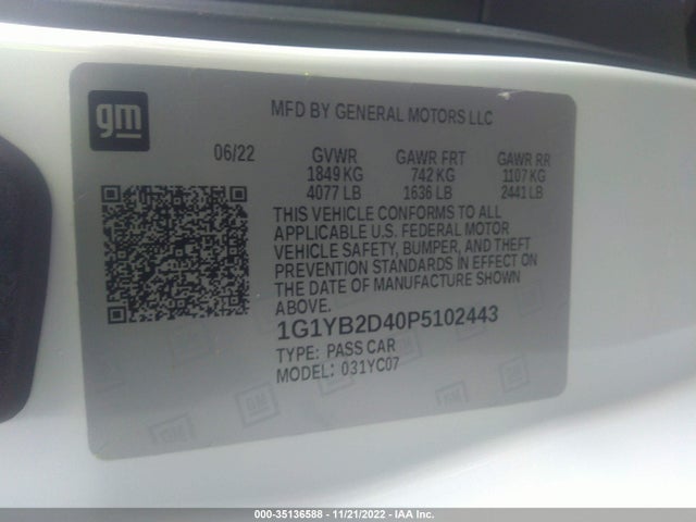 Chevrolet Corvette 2lt 2023 1G1YB2D40P5102443 Image 9