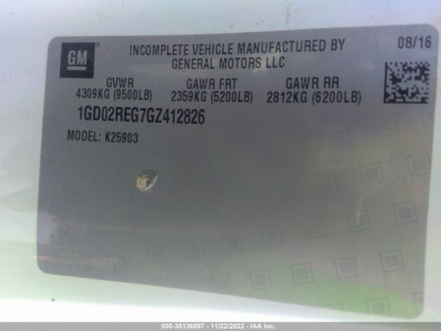 1GD02REG7GZ412826 GMC SIERRA 2500HD