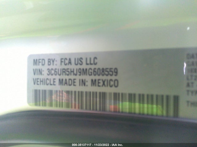 2021 Ram 2500, VIN: 3C6UR5HJ9MG608559