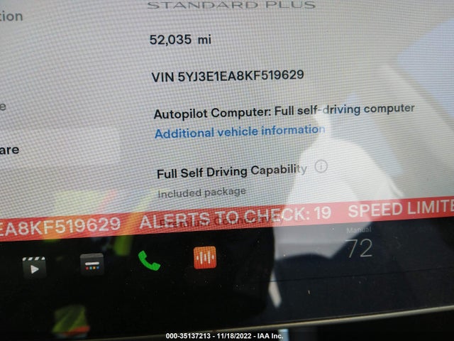 Tesla MODEL 3 2019 5YJ3E1EA8KF519629 Image 7