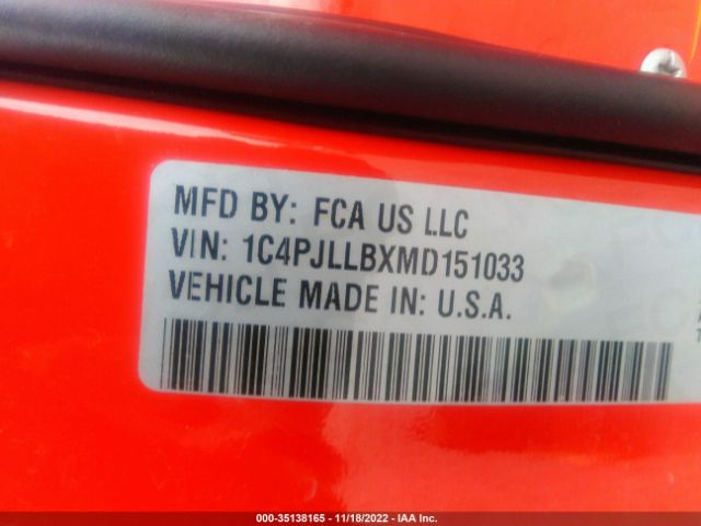 1C4PJLLBXMD151033 Jeep Cherokee Altitude