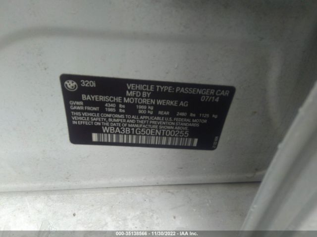 WBA3B1G50ENT00255 BMW 3 Series 320i