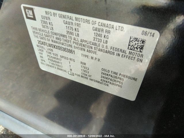 2GKFLWEKXE6363861 GMC Terrain Sle