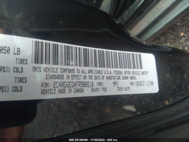 Dodge Grand Caravan R/t 2015 2C4RDGEGXFR586618 Image 10
