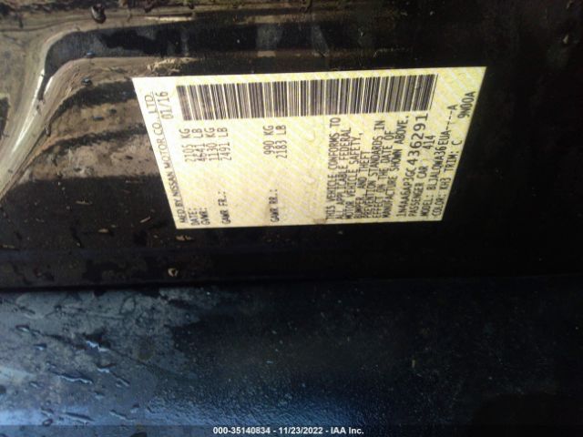 1N4AA6AP3GC436291 Nissan Maxima 3.5 Platinum/3.5 S/3.5 Sl/3.5 Sr/3.5 Sv