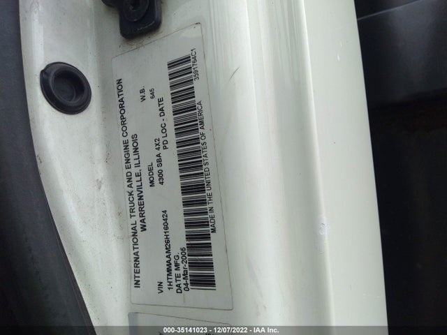 2006 INTERNATIONAL 4000 4300 VIN: 1HTMMAAM26H160424