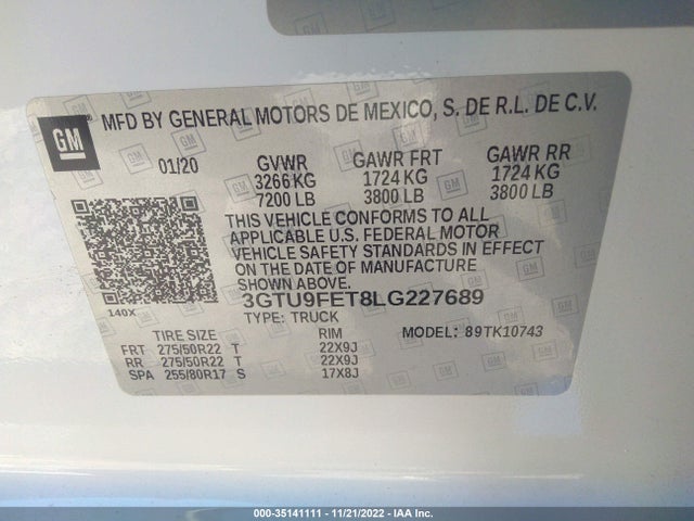 GMC Sierra 1500 Denali 2020 3GTU9FET8LG227689 Image 9