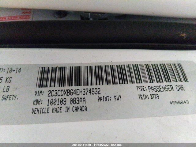 Dodge Charger Se 2014 2C3CDXBG4EH374932 Image 9