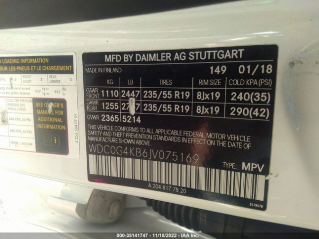 WDC0G4KB6JV075169 Mercedes-Benz Glc Glc 300