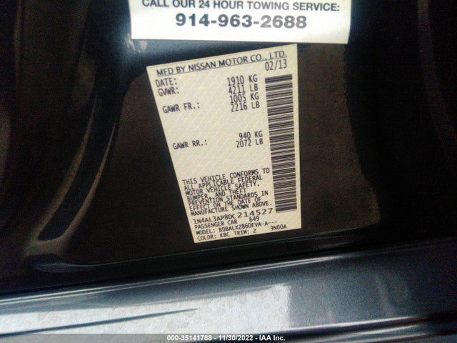 Nissan Altima 2.5 Sl 2013 1N4AL3AP8DC214527 Image 9