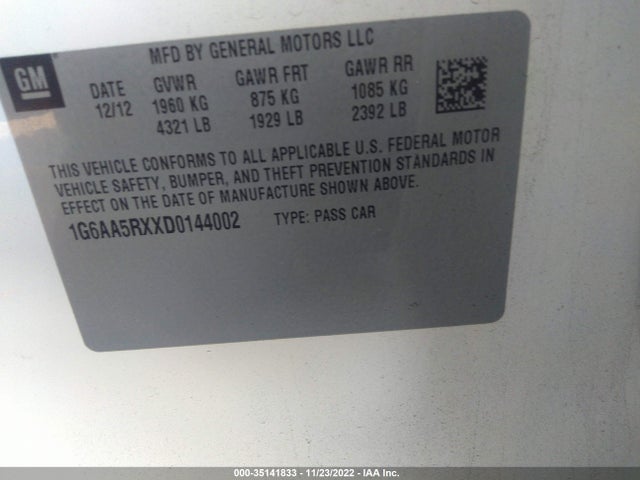 Cadillac ATS 2013 1G6AA5RXXD0144002 Image 10