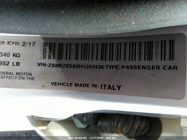 ZAM57XSAOH1242434 Maserati Ghibli