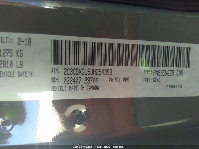 Dodge Charger R/t Scat Pack 2018 2C3CDXGJ5JH254393 Image 10