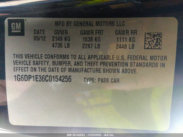 1G6DP1E36C0154256 Cadillac Cts Coupe Premium