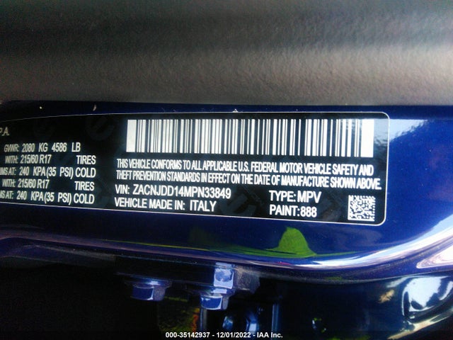 2021 Jeep Renegade, VIN: ZACNJDD14MPN33849
