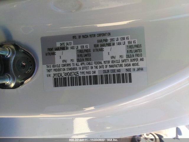 2021 Mazda MX-5 Miata, VIN: JM1NDAL74M0457425