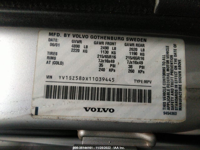Volvo V70 2001 YV1SZ58DX11039445 Image 10