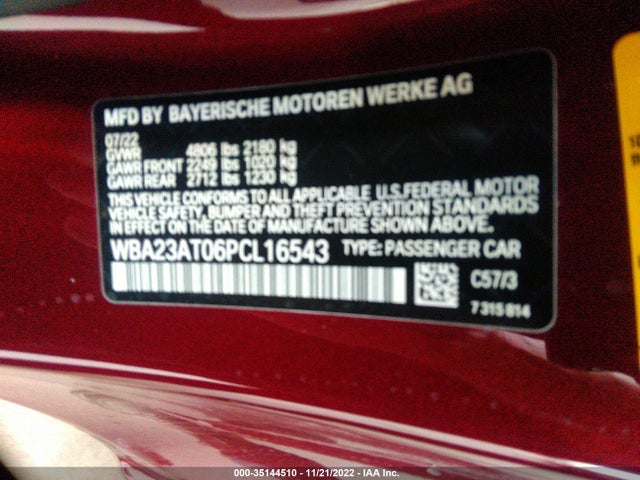 2023 BMW 4 Series, VIN: WBA23AT06PCL16543