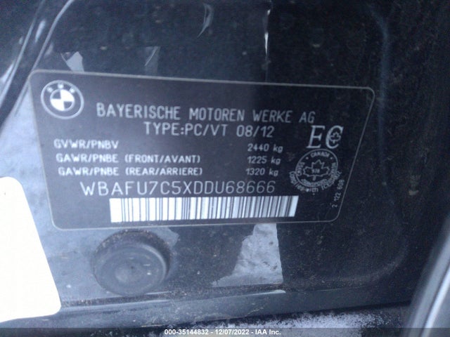 BMW 5 Series 535i Xdrive 2013 WBAFU7C5XDDU68666 Image 9