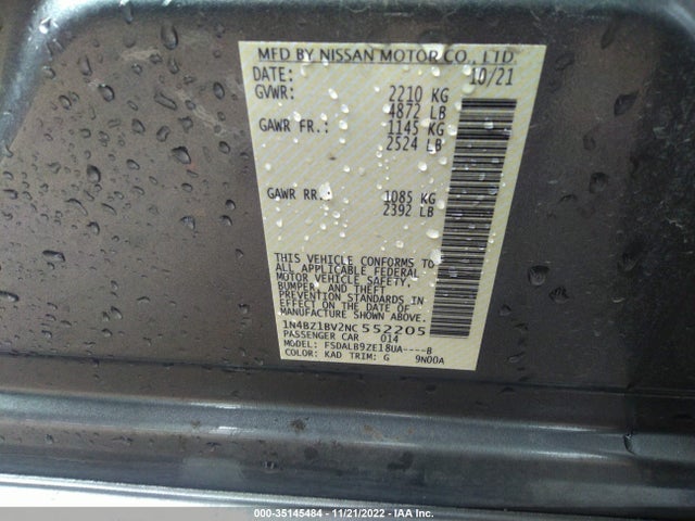2022 Nissan Leaf, VIN: 1N4BZ1BV2NC552205