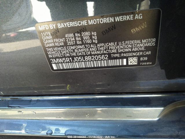 3MW5R1J05L8B20562 BMW 3 Series 330i