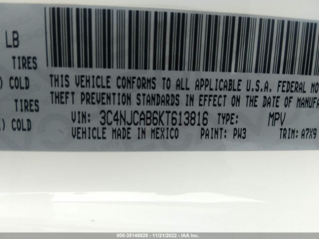 3C4NJCAB6KT613816 Jeep Compass Sport