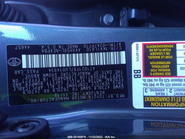 2020 Toyota Avalon, VIN: 4T1D21FB7LU014934