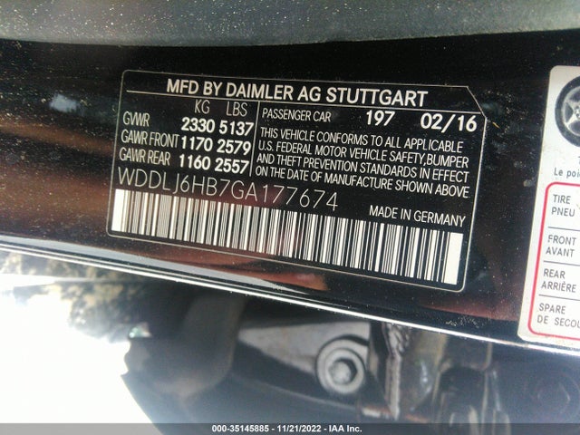 WDDLJ6HB7GA177674 Mercedes-Benz Cls Cls 400