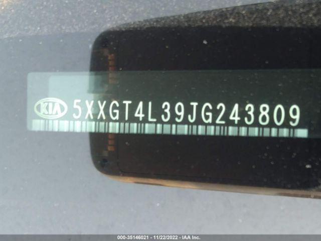 5XXGT4L39JG243809 KIA Optima S