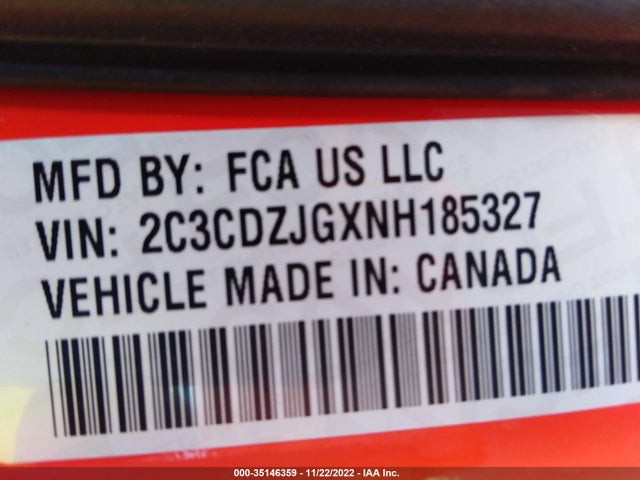 2022 DODGE CHALLENGER GT VIN: 2C3CDZJGXNH185327
