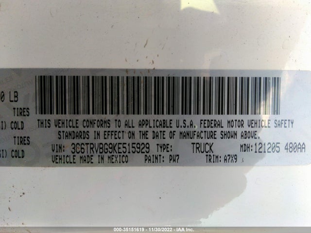 RAM Promaster 1500 2019 3C6TRVBG9KE515929 Image 73