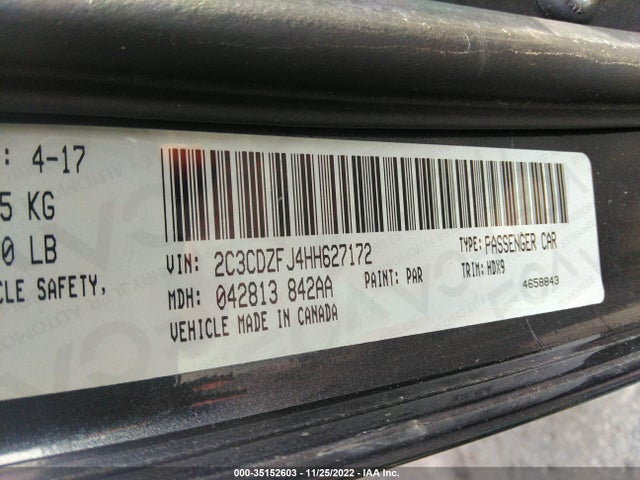 2017 Dodge Challenger, VIN: 2C3CDZFJ4HH627172