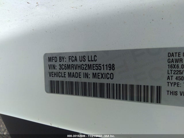 RAM Promaster Cargo Van 2021 3C6MRVHG2ME551198 Image 10