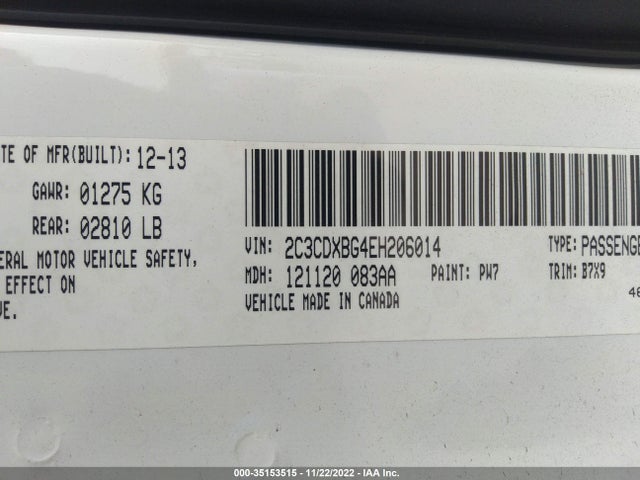 Dodge Charger Se 2014 2C3CDXBG4EH206014 Image 9