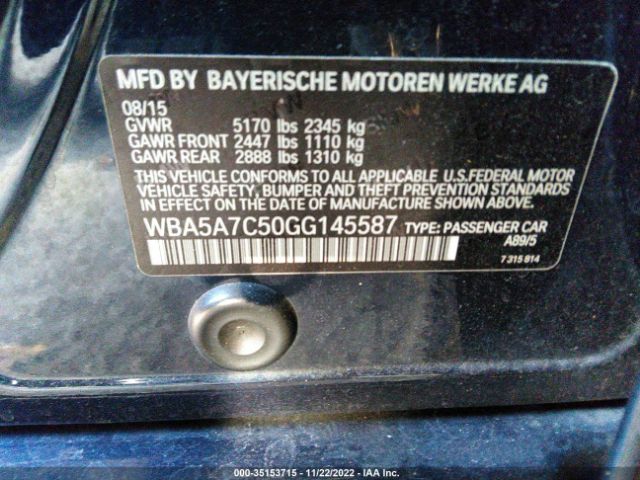 WBA5A7C50GG145587 BMW 5 Series 528i Xdrive