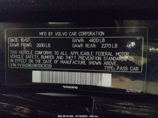Volvo S80 2008 YV1AS982981063039 Image 9