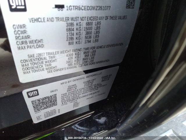 GMC Sierra 1500 Elevation 2021 1GTR8CED3MZ351077 Image 9