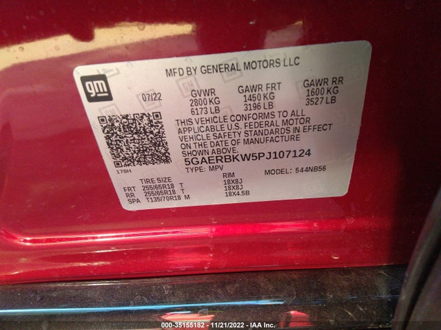 2023 Buick Enclave, VIN: 5GAERBKW5PJ107124