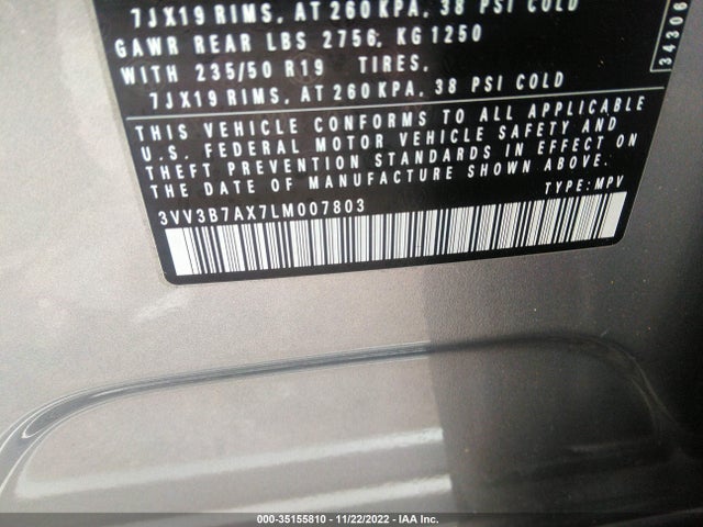 2020 Volkswagen Tiguan, VIN: 3VV3B7AX7LM007803