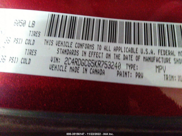 Dodge Grand Caravan Sxt 2019 2C4RDGCG5KR753240 Image 9