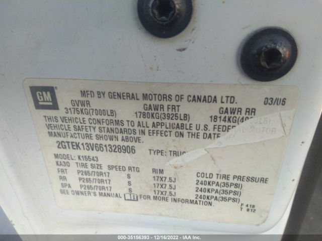 2GTEK13V661328906 GMC Sierra 1500 Sl