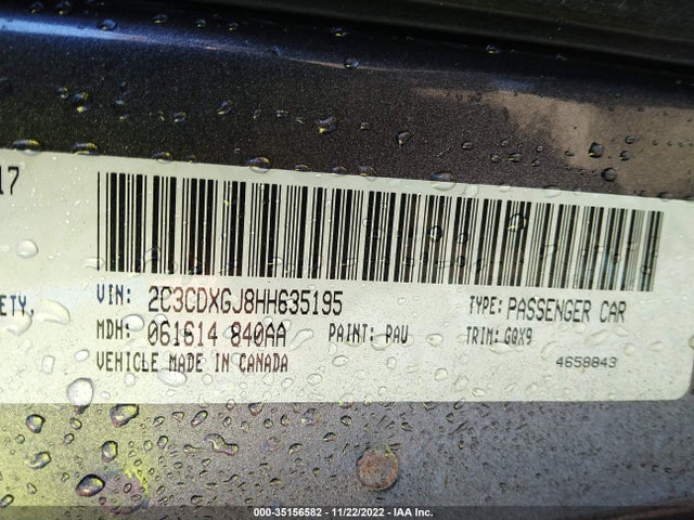 35156582 :رقم المزاد ، 2C3CDXGJ8HH635195 vin ، 2017 Dodge Charger R/t Scat Pack مزاد بيع