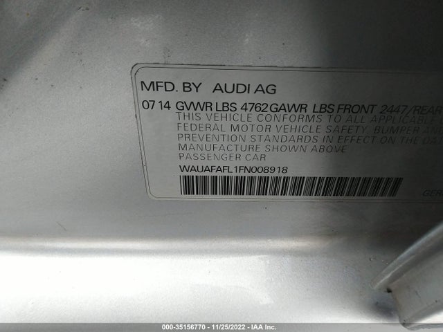WAUAFAFL1FN008918 Audi A4 PREMIUM