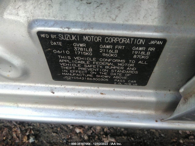 JS2YC5A21B6300305 Suzuki SX4 LE