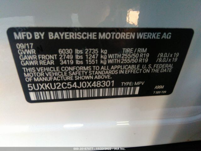 5UXKU2C54J0X48301 BMW X6 Xdrive35i