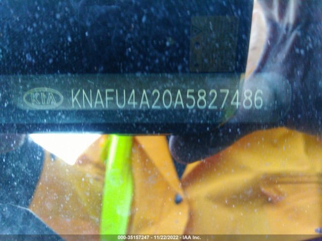 KNAFU4A20A5827486 KIA FORTE EX