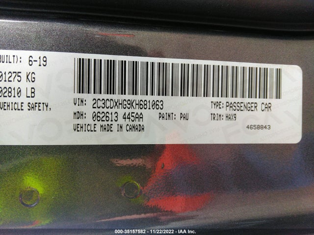 Dodge CHARGER GT 2019 2C3CDXHG9KH681063 Image 10