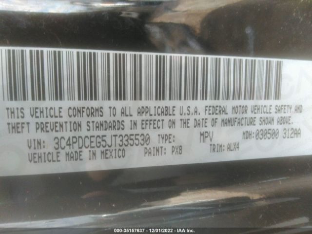 3C4PDCEG5JT335530 Dodge JOURNEY GT